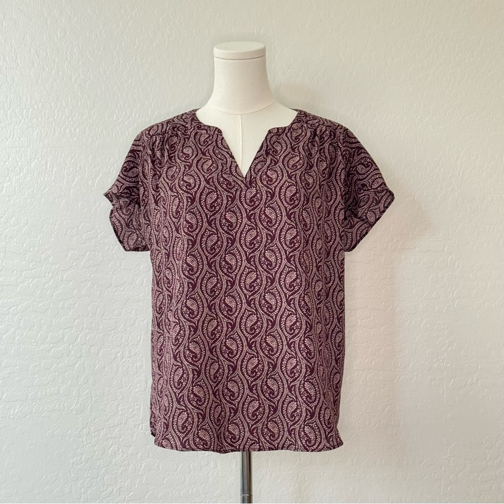 Banana Republic Paisley Blouse - Deep Purple